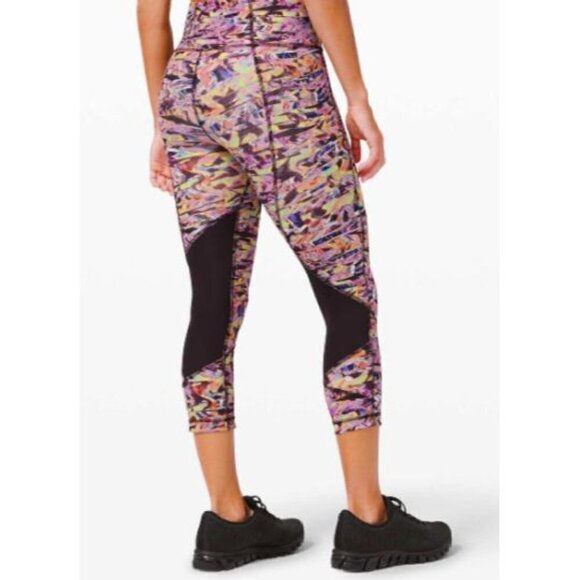 Lululemon Size 6 Pace Rival High-Rise Crop 22" SEAWHEEZE 2020 Super Sonic Alpine - Picture 5 of 7